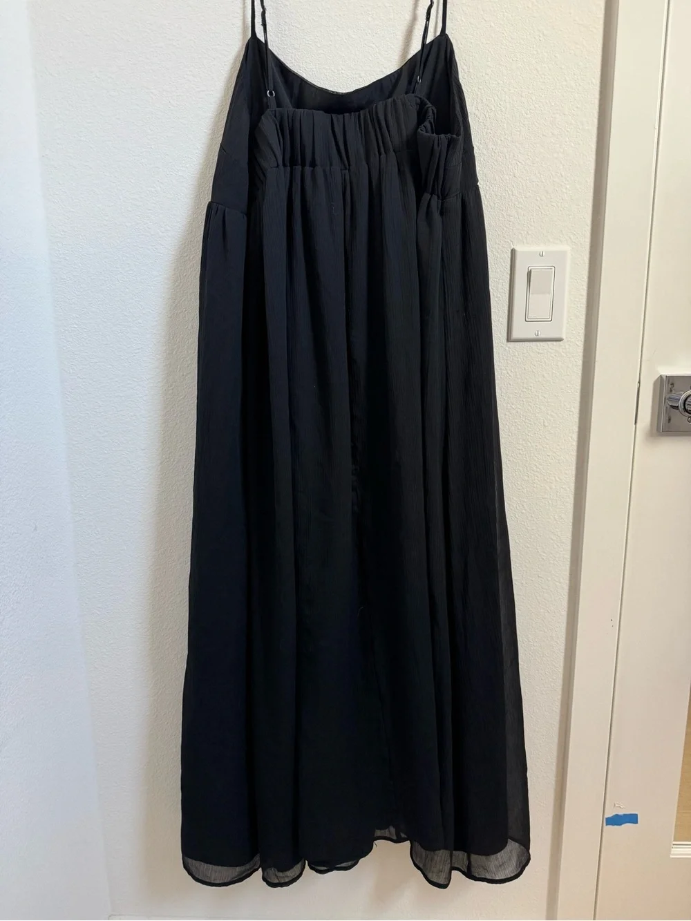 Abercrombie & Fitch Black Maxi Dress with Spaghetti Straps
